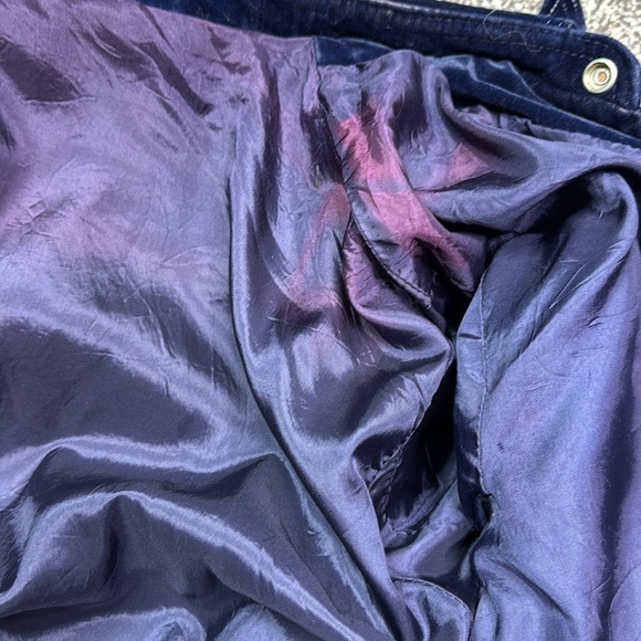 Vintage Blue Velveteen Snap Button Rockabilly Western Jacket Size Large 70s - Picture 12 of 12